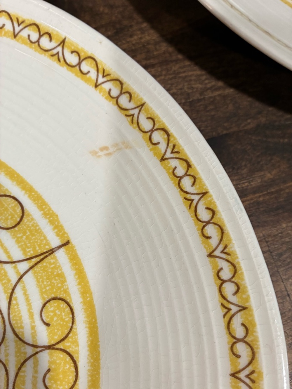 Vintage Retro Max Schonfeld "Sierra" Casual Ironstone 10" Dinner Plate Set of 4 - Picture 4 of 6